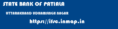 STATE BANK OF PATIALA  UTTARAKHAND UDHAMSINGH NAGAR    ifsc code